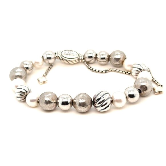 D.Y. 925 Elements Beads Pearl Bolo Bracelet - Picture 1 of 8